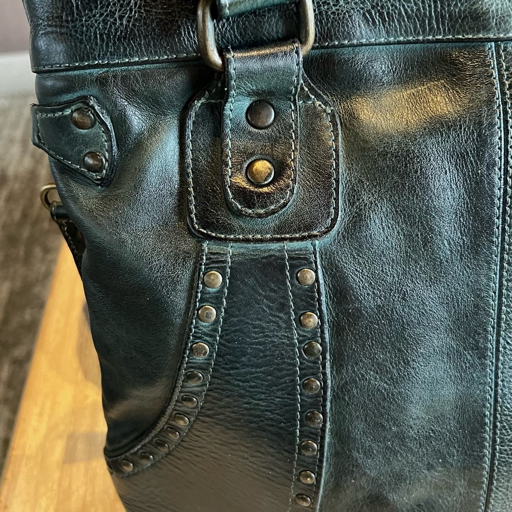 Bed Stu Dark Green Leather Crossbody Bag - Picture 7 of 9